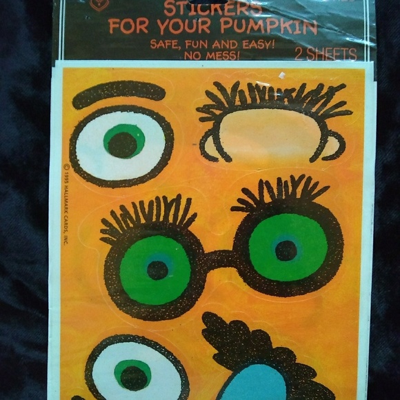 Vtg Jack O Lantern Stickers for Pumpkin Halloween - Picture 3 of 7